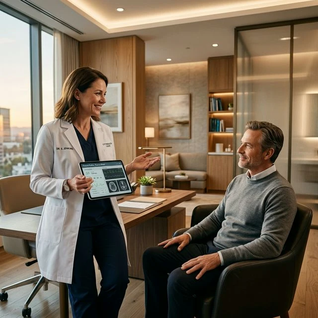 Doctor en clínica moderna